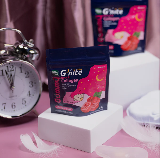 Жевательные конфеты G’Nite Beauty (малиновый вкус) — 1 упаковка (6 штук — 24 шт.)