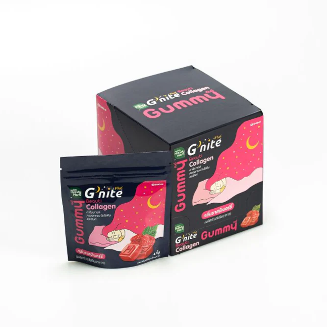 Жевательные конфеты G’Nite Beauty (малиновый вкус) — 1 упаковка (6 штук — 24 шт.)