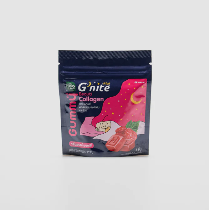 Жевательные конфеты G’Nite Beauty (малиновый вкус) — 1 упаковка (6 штук — 24 шт.)