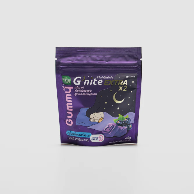 Жевательные конфеты G’nite EXTRA X2 (со вкусом черной смородины) — 1 упаковка (6 штук — 24 шт.)