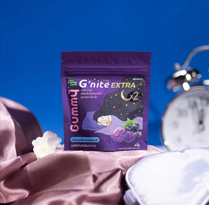 Жевательные конфеты G’nite EXTRA X2 (со вкусом черной смородины) — 1 упаковка (6 штук — 24 шт.)