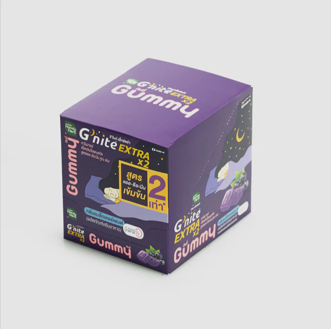 Жевательные конфеты G’nite EXTRA X2 (со вкусом черной смородины) — 1 упаковка (6 штук — 24 шт.)