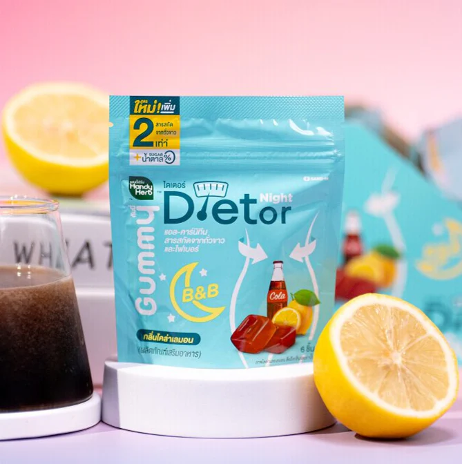 Жевательные конфеты Dietor Night Gummy — для поддержки снижения веса — набор из 1 коробки (6 упаковок — 24 шт.)