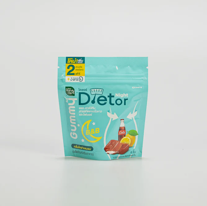 Жевательные конфеты Dietor Night Gummy — для поддержки снижения веса — набор из 1 коробки (6 упаковок — 24 шт.)