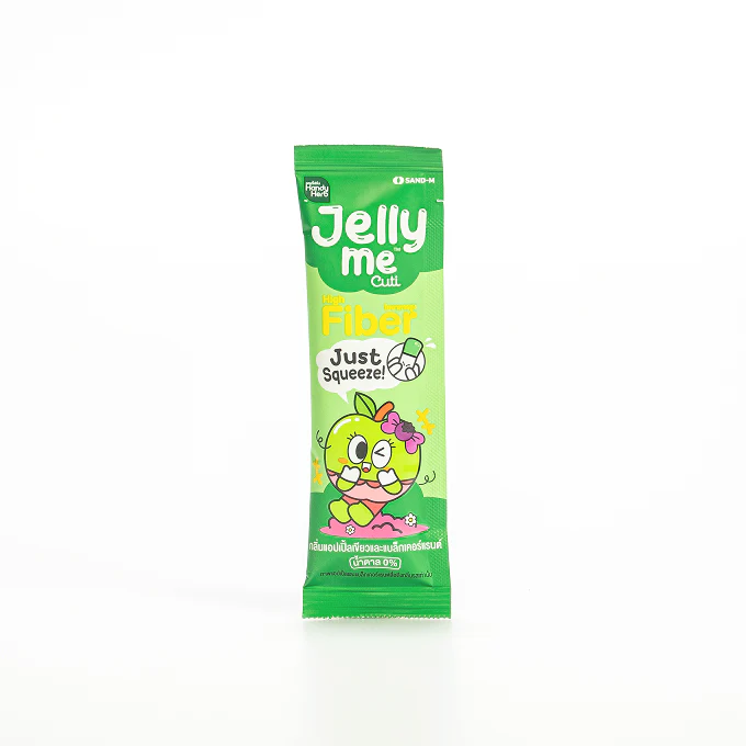 HandyHerb Jelly Me Cuti Fiber — зеленое яблоко и черная смородина (1 коробка, 12 пакетиков)